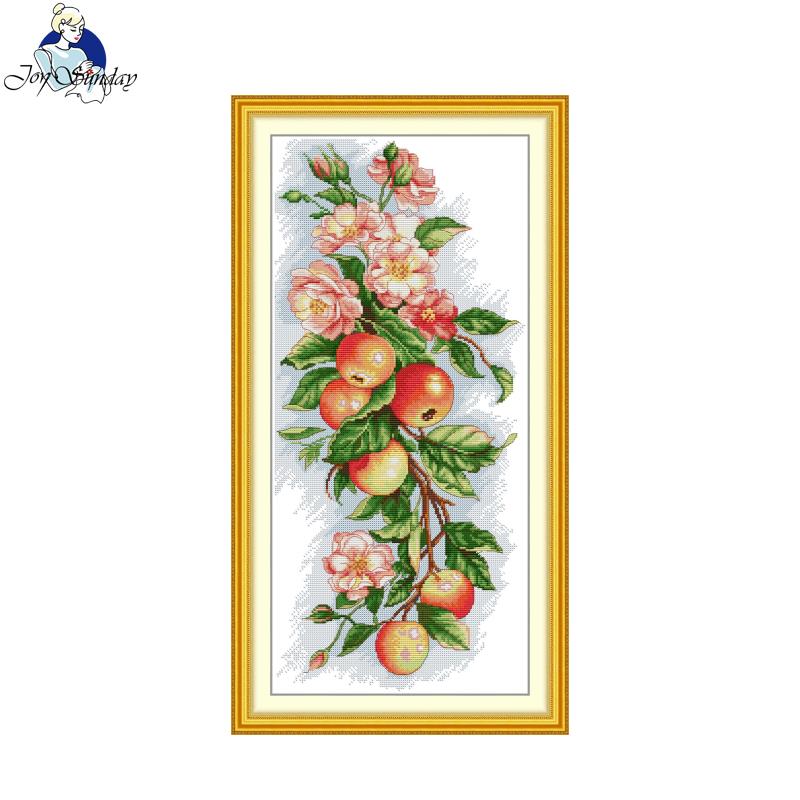 Cotton Embroidery Thread Skeins - Joy Sunday Cross Stitch Kit Apples