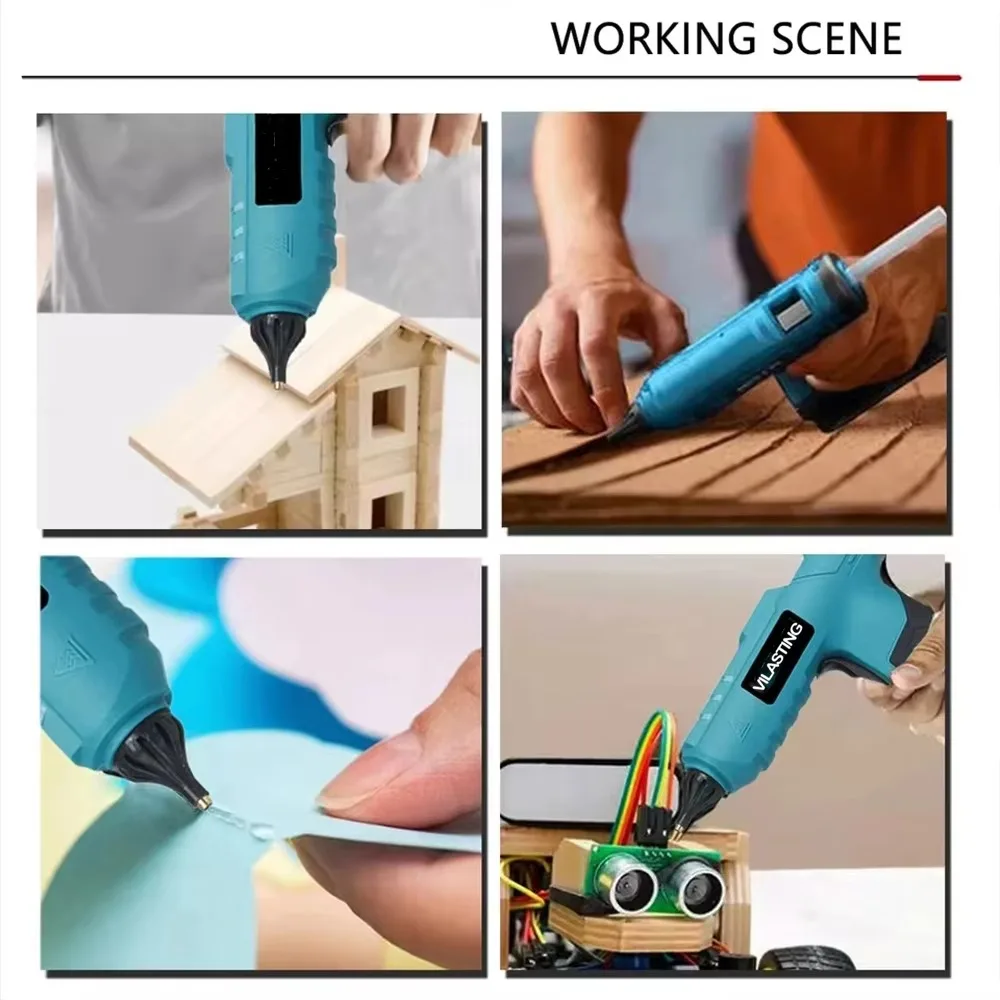 100W Cordless Hot Melt Glue Gu - Hot Melt Glue Gun Cordless ulasan dan harga