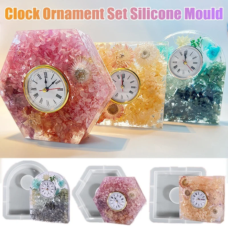 Clock Ornament Set Silicone Mo - Silicone Epoxy Resin Molds Set ulasan dan harga