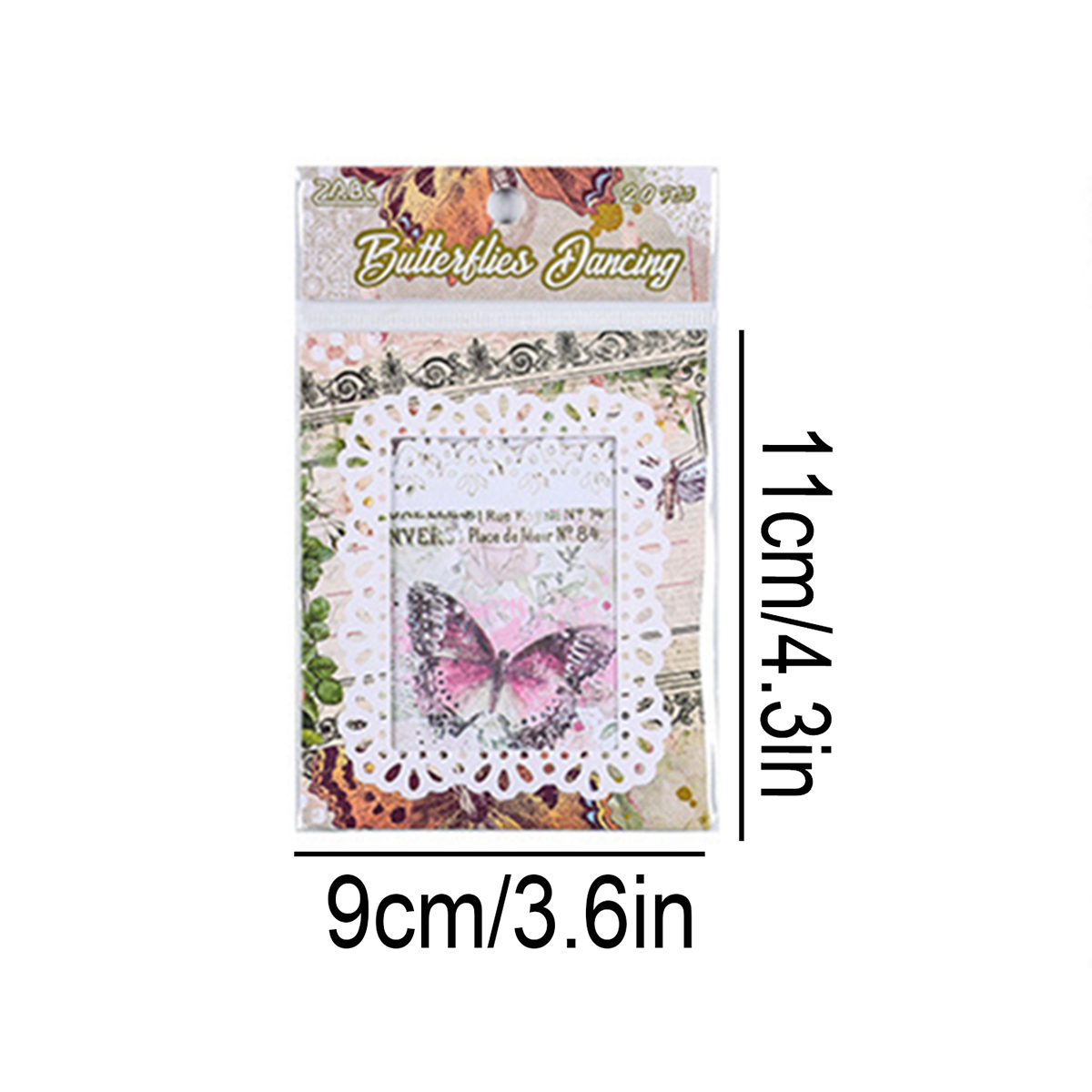 20pcs Non-Adhesive Vintage Flo - Scrapbooking ulasan dan harga