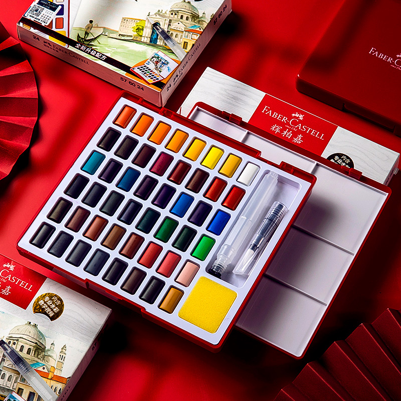 24/36/48 Colors Solid Watercol - Watercolor Paint Set Solid Pigment ulasan dan harga