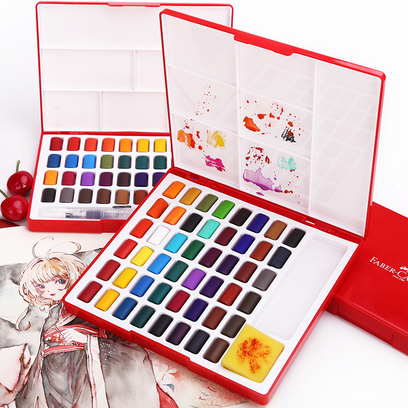 24/36/48 Colors Solid Watercol - Watercolor Paint Set Solid Pigment ulasan dan harga