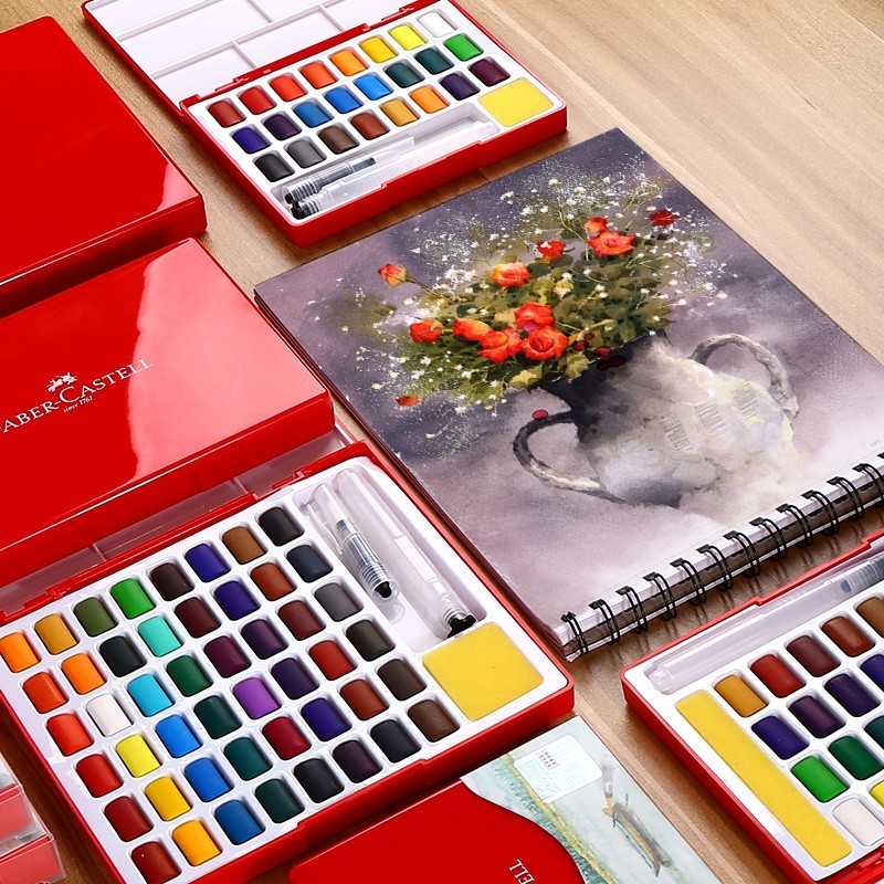 24/36/48 Colors Solid Watercol - Watercolor Paint Set Solid Pigment ulasan dan harga