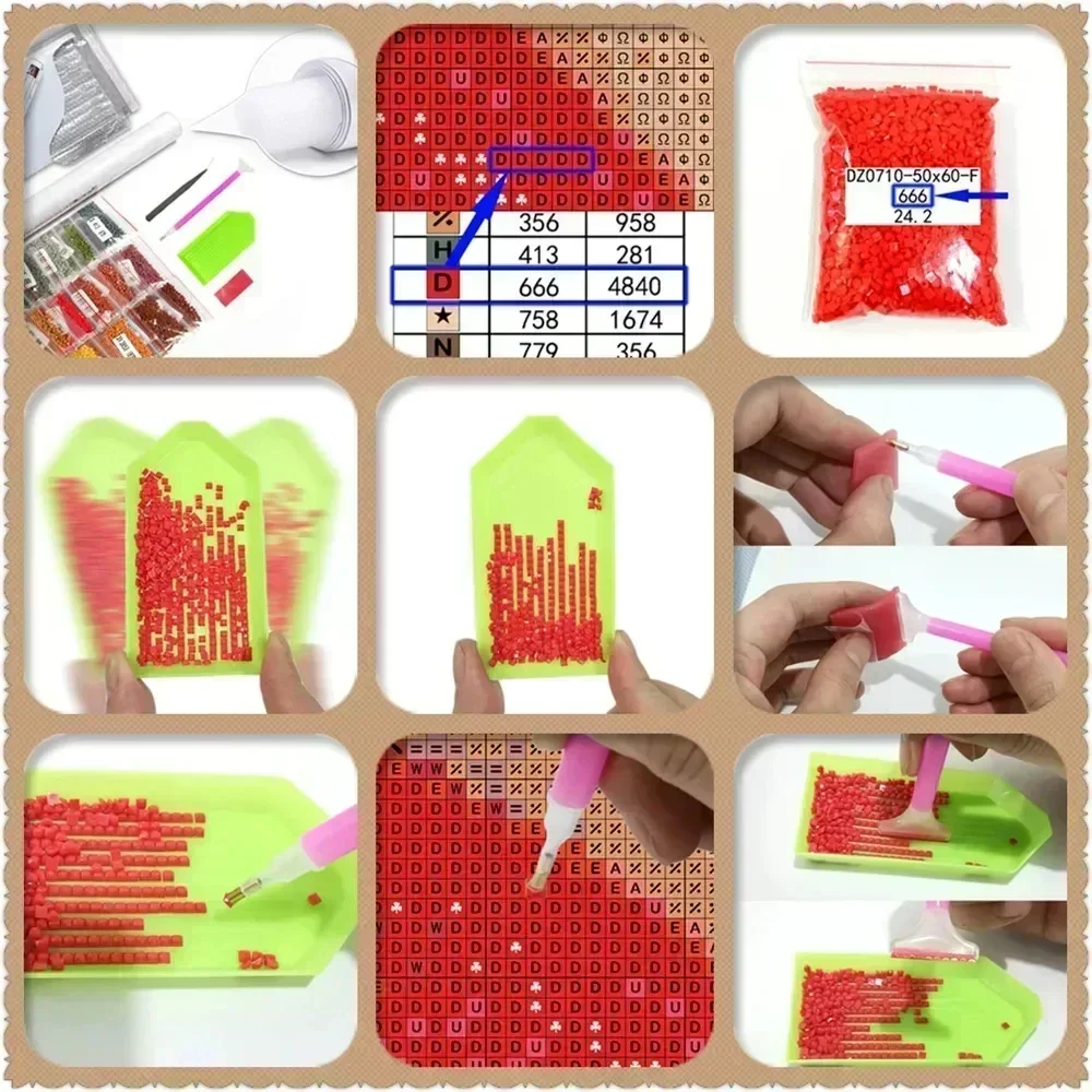 1PC frameless 5D Diamond Paint - Painting Supplies ulasan dan harga