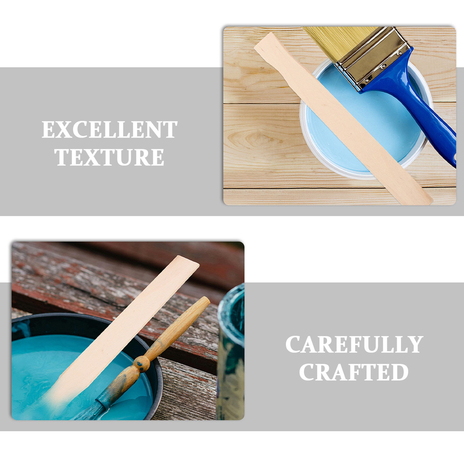 50Pcs Wooden Paint Stir Sticks - Craft Tools ulasan dan harga