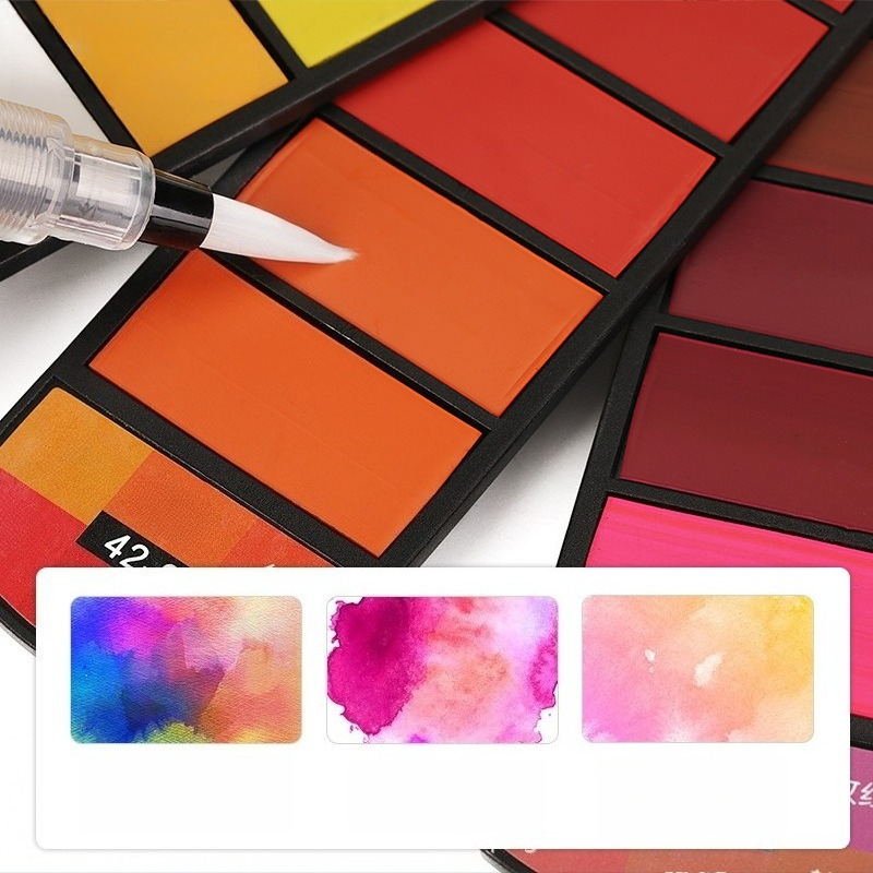18 Colors Solid Watercolor Pai - Watercolor Paint Set Solid Pigment ulasan dan harga
