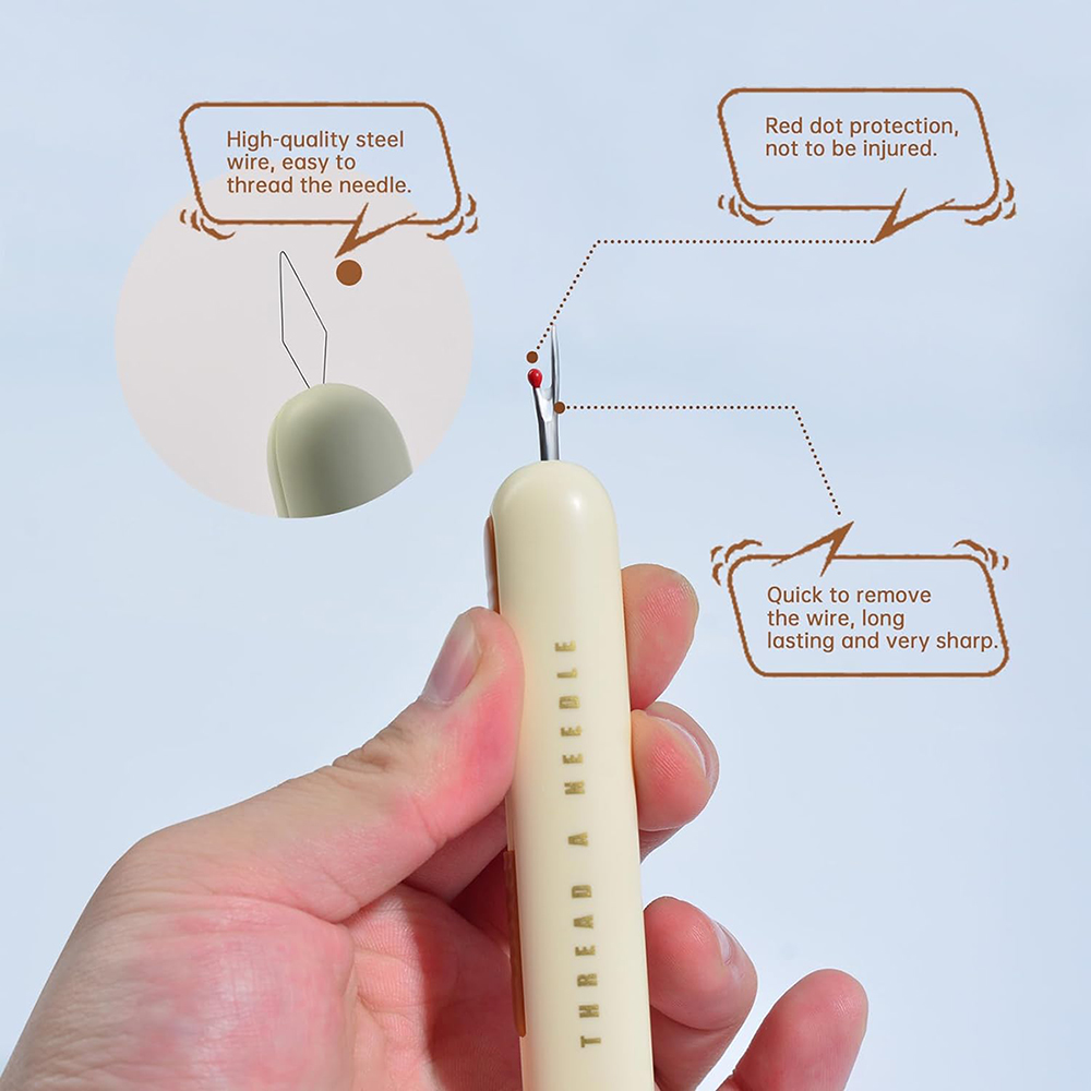 2 in 1 Needle Threader Seam Ri - Cotton Embroidery Thread Skeins ulasan dan harga