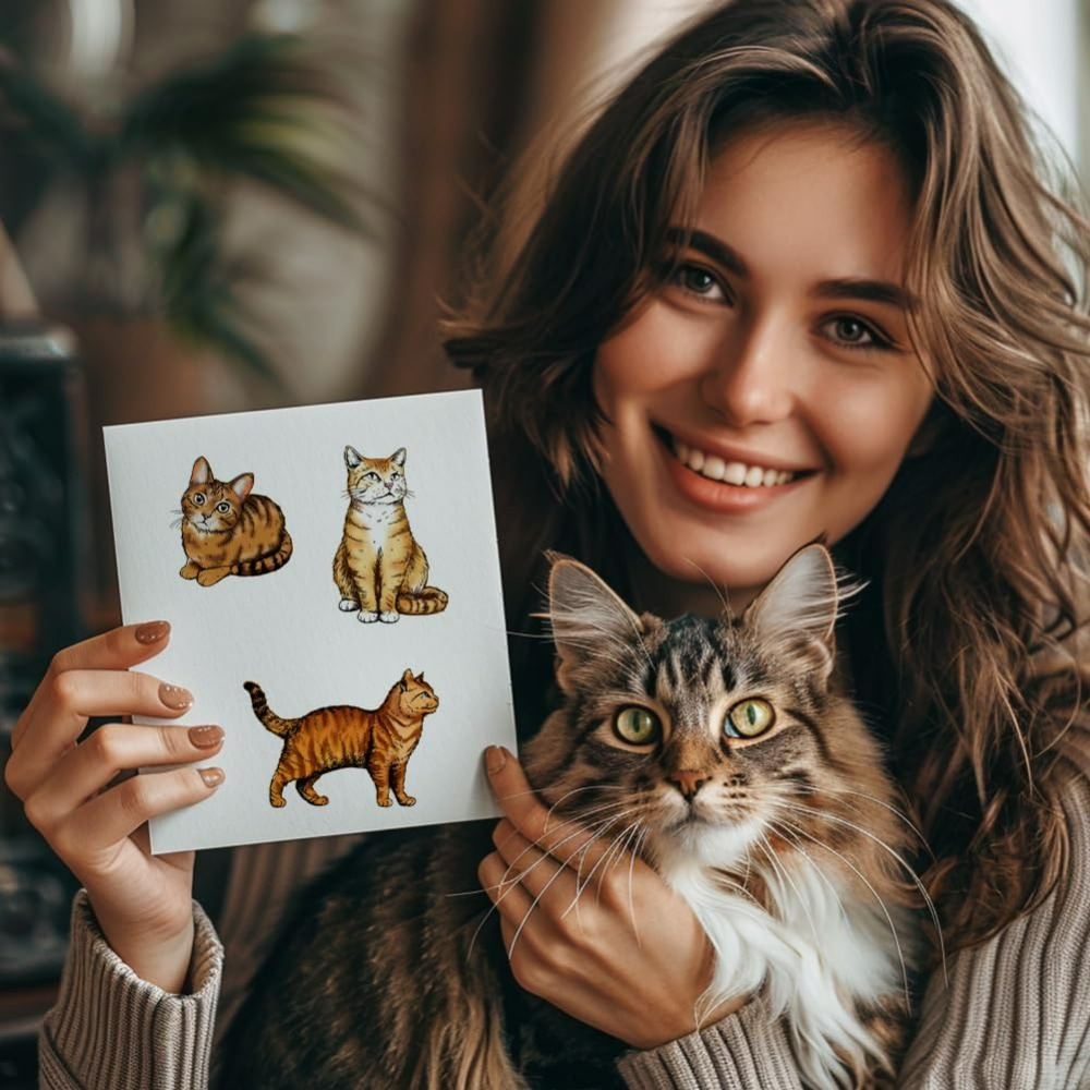Cat Clear Stamps Realistic Cat - Clear Silicone Stamps For Card Making ulasan dan harga
